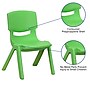 Flash Furniture Plastic School Chair with 10.5" Seat Height, Green, 4-Pieces (4YUYCX4003GREEN)~#|#~sp133541783_sc7