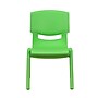 Flash Furniture Plastic School Chair with 10.5" Seat Height, Green, 4-Pieces (4YUYCX4003GREEN)~#|#~sp133541789_sc7