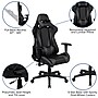 Flash Furniture X20 Ergonomic LeatherSoft Swivel Reclining Gaming Chair, Gray (CH1872301GY)~#|#~sp133542162_sc7