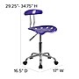 Flash Furniture Elliott Armless Plastic Swivel Task Office Chair with Tractor Seat, Vibrant Violet (LF214VIOLET)~#|#~sp134247632_sc7