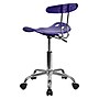 Flash Furniture Elliott Armless Plastic Swivel Task Office Chair with Tractor Seat, Vibrant Violet (LF214VIOLET)~#|#~sp134247633_sc7