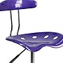Flash Furniture Elliott Armless Plastic Swivel Task Office Chair with Tractor Seat, Vibrant Violet (LF214VIOLET)~#|#~sp134247634_sc7