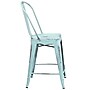 Flash Furniture Carly Contemporary Metal Slat Back Counter Stool, Distressed Green-Blue (ET353424DB)~#|#~sp134504916_sc7