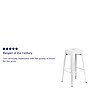Flash Furniture Kai Industrial Metal Barstool without Back, White (CH3132030WH)~#|#~sp134593626_sc7