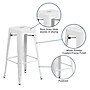 Flash Furniture Kai Industrial Metal Barstool without Back, White (CH3132030WH)~#|#~sp134593627_sc7