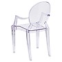 Flash Furniture Shirley Polycarbonate Ghost Chair, Transparent Crystal (FH124APCCLR)~#|#~sp134594751_sc7