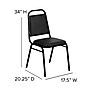 Flash Furniture HERCULES Series Vinyl Banquet Stacking Chair, Black, 4 Pack (4FDBHF2BKVYL)~#|#~sp134693560_sc7
