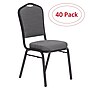 NPS 9300 Series Deluxe Fabric Upholstered Stack Chair, Natural Graystone/Black Sandtex, 40/Pack (9362-BT/40)~#|#~sp134772340_sc7