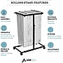 AdirOffice Blueprint Metal Mobile File Cart with Lockable Wheels, Black (614-BLK)~#|#~sp134865089_sc7