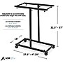 AdirOffice Blueprint Metal Mobile File Cart with Lockable Wheels, Black (614-BLK)~#|#~sp134865091_sc7