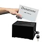 AdirOffice Locking Acrylic Suggestion Box, with Message Panel, Black, 2/Pack (637-BLK-2)~#|#~sp134865695_sc7