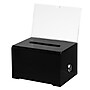 AdirOffice Locking Acrylic Suggestion Box, with Message Panel, Black, 2/Pack (637-BLK-2)~#|#~sp134865696_sc7
