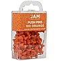 JAM Paper Push Pins, Orange, 100/Pack (222419052)~#|#~sp135110460_sc7