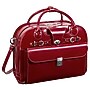 McKlein Roseville Leather Briefcase, Laptop Compatible, Rolling, TSA Checkpoint Friendly, Red (96646)~#|#~sp136103337_sc7
