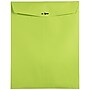 JAM Paper 10 x 13 Open End Catalog Colored Envelopes with Clasp Closure, Ultra Lime Green, 100/Pack (V0128186)~#|#~sp136742282_sc7