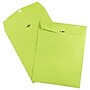 JAM Paper 10 x 13 Open End Catalog Colored Envelopes with Clasp Closure, Ultra Lime Green, 100/Pack (V0128186)~#|#~sp136742283_sc7