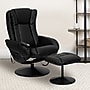 Flash Furniture Leather Massaging Recliner with Leather Wrapped Base, Black~#|#~sp137082255_sc7