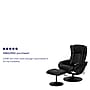 Flash Furniture Leather Massaging Recliner with Leather Wrapped Base, Black~#|#~sp137082257_sc7