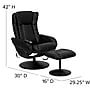 Flash Furniture Leather Massaging Recliner with Leather Wrapped Base, Black~#|#~sp137082259_sc7