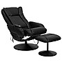 Flash Furniture Leather Massaging Recliner with Leather Wrapped Base, Black~#|#~sp137082261_sc7