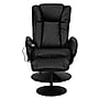 Flash Furniture Leather Massaging Recliner with Leather Wrapped Base, Black~#|#~sp137082263_sc7