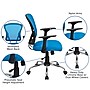Flash Furniture Alfred Ergonomic Mesh Swivel Mid-Back Task Office Chair, Blue (H8369FBL)~#|#~sp137082306_sc7