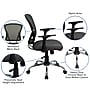 Flash Furniture Alfred Ergonomic Mesh Swivel Mid-Back Task Office Chair, Dark Gray (H8369FDKGY)~#|#~sp137082324_sc7