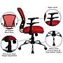 Flash Furniture Alfred Ergonomic Mesh Swivel Mid-Back Task Office Chair, Red (H8369FRED)~#|#~sp137082462_sc7