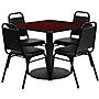 Flash Furniture Table Set, 36"D x 36"W, Mahogany (RSRB1010-GG)~#|#~sp137082641_sc7