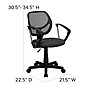 Flash Furniture Neri Ergonomic Mesh Swivel Low Back Task Office Chair, Gray (WA3074GYARM)~#|#~sp137082937_sc7