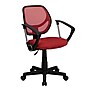 Flash Furniture Neri Ergonomic Mesh Swivel Low Back Task Office Chair, Red (WA3074RDARM)~#|#~sp137083020_sc7