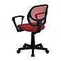 Flash Furniture Neri Ergonomic Mesh Swivel Low Back Task Office Chair, Red (WA3074RDARM)~#|#~sp137083024_sc7