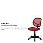 Flash Furniture Neri Armless Ergonomic Mesh Swivel Low Back Task Office Chair, Red (WA3074RD)~#|#~sp137083044_sc7