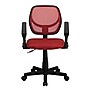 Flash Furniture Neri Ergonomic Mesh Swivel Low Back Task Office Chair, Red (WA3074RDARM)~#|#~sp137083126_sc7