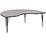 Flash Furniture Wren Kidney Activity Table, 48" x 72", Height Adjustable, Gray (XUA4872KIDGYTP)~#|#~sp137083442_sc7