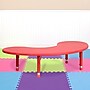 Flash Furniture Wren 65" Half-Moon Activity Table, Height Adjustable, Red (YUYCX04MOONTBRD)~#|#~sp137083579_sc7