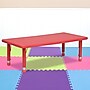 Flash Furniture Wren Rectangular Activity Table, 24" x 48", Height Adjustable, Red (YUYCX001RECTBRD)~#|#~sp137083638_sc7