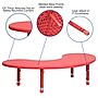 Flash Furniture Wren 65" Half-Moon Activity Table, Height Adjustable, Red (YUYCX04MOONTBRD)~#|#~sp137083681_sc7
