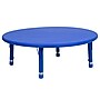 Flash Furniture Wren 45" Round Activity Table, Height Adjustable, Blue (YUYCX005RDTBBL)~#|#~sp137083686_sc7