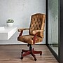 Flash Furniture Derrick Microfiber Swivel Executive Office Chair, Bomber Brown (802BRN)~#|#~sp137084377_sc7