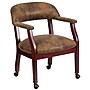 Flash Furniture Bomber Mid Back Luxurious Conference Chair With Casters, Jacket Brown~#|#~sp137085151_sc7