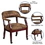 Flash Furniture Bomber Mid Back Luxurious Conference Chair With Casters, Jacket Brown~#|#~sp137085159_sc7