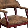 Flash Furniture Bomber Mid Back Luxurious Conference Chair With Casters, Jacket Brown~#|#~sp137085160_sc7