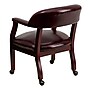 Flash Furniture Vinyl Mid Back Luxurious Conference Chair With Casters, Oxblood~#|#~sp137085178_sc7