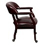 Flash Furniture Vinyl Mid Back Luxurious Conference Chair With Casters, Oxblood~#|#~sp137085180_sc7