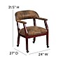 Flash Furniture Bomber Mid Back Luxurious Conference Chair With Casters, Jacket Brown~#|#~sp137085239_sc7