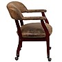 Flash Furniture Bomber Mid Back Luxurious Conference Chair With Casters, Jacket Brown~#|#~sp137085241_sc7