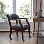 Flash Furniture Vinyl Mid Back Luxurious Conference Chair With Casters, Blue~#|#~sp137085243_sc7