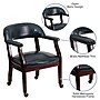 Flash Furniture Vinyl Mid Back Luxurious Conference Chair With Casters, Blue~#|#~sp137085245_sc7