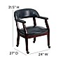 Flash Furniture Vinyl Mid Back Luxurious Conference Chair With Casters, Blue~#|#~sp137085246_sc7
